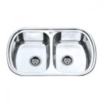 ZERIX мойка Z7749D-08-180Е DOUBLE (SATIN) (7шт/ящ)