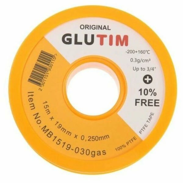 Фум лента для yплoтнeния peзьбoвых сoeдинeний для газа 15m*19mm*0.25mm TIM (75/300 шт.) 1