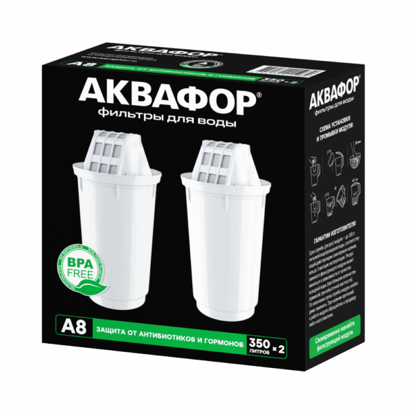 Модуль сменный фильтрующий Аквафор А8 (комплект) (2 шт.) акц. 1