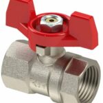 РТП Кран шаровый латунный 3/4" (ГГБ) вн/вн бабочка PN40 (50 шт.)