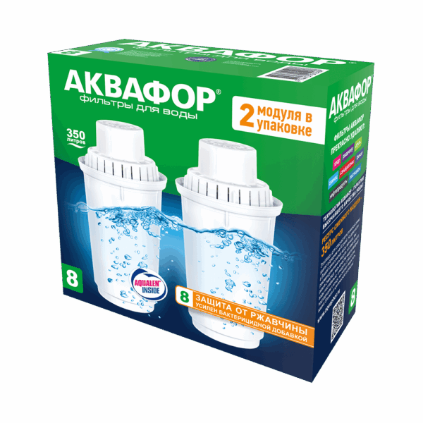 Модуль сменный фильтрующий Аквафор В8 (В100-8) (комплект) (2 шт.) акц. 1