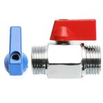 TIM Мини кран для воды, хромир. 1/2" ш/ш (кр+син ручки) (10/200 шт.)