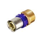 Пресс-фитинг. Муфта лат. D20-1/2"нар.TIM (35шт)