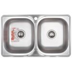 ZERIX мойка Z7848D-08-180E DOUBLE (SATIN) (5шт/ящ)