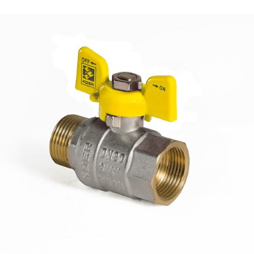 KOER Кран шаровый 1 ГШБ ГАЗ PN40 (KR.218.G) (8/32шт/ящ) 1