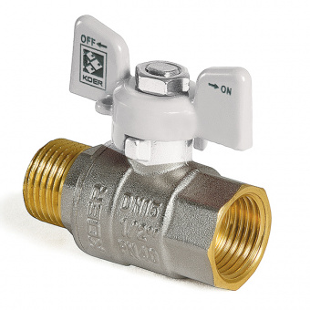 KOER Кран шаровый 1/2 ГШБ WHITE PN40 (KR/218W) (24/96шт.) 1
