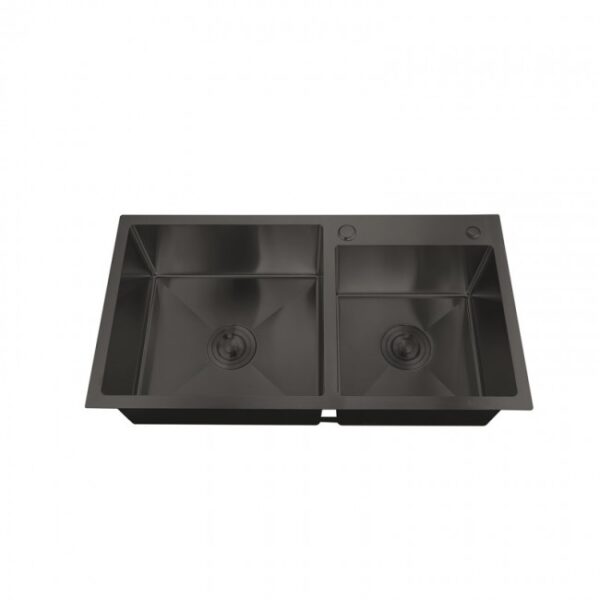 ZERIX ZH7843D-215 NANO-BLACK (3.0/0.8) Мойка из нерж. стали (1 шт/ящ) 1