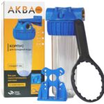 Корпус фильтра 10SL, прозрачный, 6 бар, лат. 1". Корпус, кронштейн и ключ. Кит. MY-H10A.1"