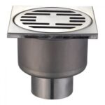 CHAMPION DRAIN-01-10x10-180 Душевой трап из нержавеющей стали 100x100мм, прямой отвод (36 шт/ящ)