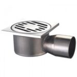 CHAMPION DRAIN-02-10x10-90 Душевой трап из нержавеющей стали 100x100мм, угловой отвод (36 шт/ящ)