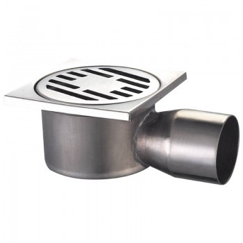 CHAMPION DRAIN-02-10x10-90 Душевой трап из нержавеющей стали 100x100мм, угловой отвод (36 шт/ящ) 1 CHAMPION DRAIN-02-10x10-90 Душевой трап из нержавеющей стали 100x100мм, угловой отвод (36 шт/ящ) 1