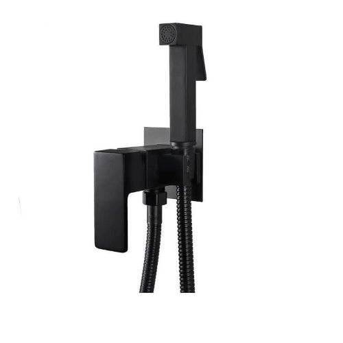 Смеситель для биде MIXXUS KUB-333 BLACK (с лейкой) из нерж.стали SUS304 (цв.черн 1