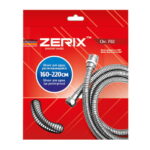 Шланг ZERIX Chr.F02  раст. 160-220 см. подш. ХРОМ