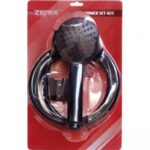 ZERIX SHOWER SET-02B (шланг, лейка, кронштейн) цвет черный (20 шт/ящ)