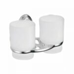 ZERIX Z1516 (LR1508) Держатель с 2-мя стаканами (стекло) + з/щетка (40 шт/ящ)