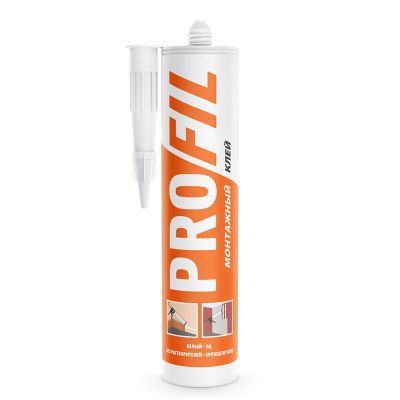 Клей монтажный PROFIL MONTAGE SOUDAL, белый, картридж 280 мл (уп.15 шт) 1