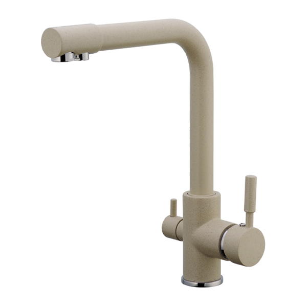 Смеситель кухня ZERIX KAN-021 BEIGE (LR4055K-3) c выходом для питьевой воды (осмос) (10 шт/ящ) 1