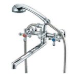 DMX7-B605 (DMX-B605) смес.ван.ручки плоский гусак Zegor (1/10шт.)