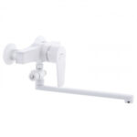 Смеситель для ванны PLAMIX Oscar-006 White (без шланга и лейки) (24 шт/ящ)