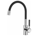 Смеситель кухня MIXXUS PREMIUM RIO 011 REFL. BLACK с сил. изл. (цв.черный.)(10)