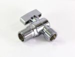 Угловой кран для подключения приборов (хром) 1/2"*3/4" TIM (1/60 шт.) 1
