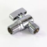 Угловой кран для подключения приборов (хром) 1/2"*3/4" TIM (1/60 шт.)