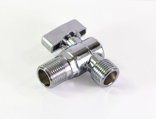 Угловой кран для подключения приборов (хром) 1/2"*3/4" TIM (1/60 шт.) 1