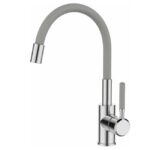 Смеситель кухня MIXXUS PREMIUM RIO 011 REFL. GRAY с сил. изл. (цв.серый.)(10)