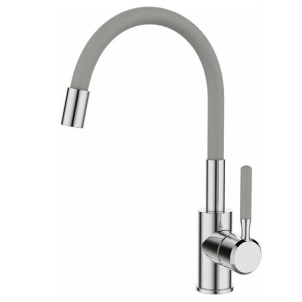 Смеситель кухня MIXXUS PREMIUM RIO 011 REFL. GRAY с сил. изл. (цв.серый.)(10) 1