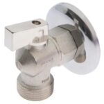 Угл.кран для подкл.приборов матовый НИКЕЛЬ 1/2"*1/2" TIM (1/60 шт.)