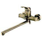 Смеситель для ванны ZERIX ZUM-006 EURO BRONZE (LR2242C) с длинным изливом (цвет бронза) (10 шт/ящ)