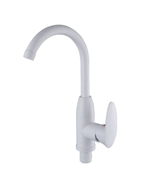 Смеситель кухня PLAMIX CEZAR-011-B SET White (с подводкой) (20 шт/ящ) 1