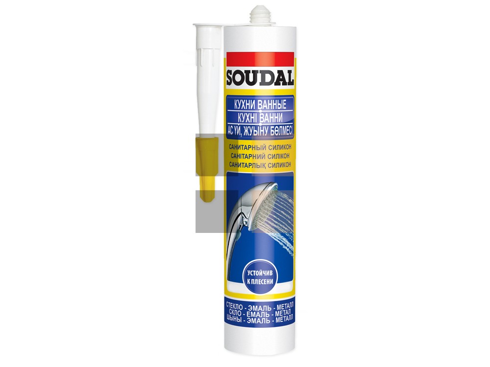 Санитарный силикон бесцветный Soudal 280 мл. (уп.15 шт) 1 Санитарный силикон бесцветный Soudal 280 мл. (уп.15 шт) 1