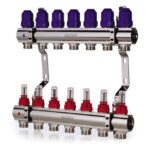 KOER KR.1115-06 - 1”x6 WAYS Коллекторный блок с расходомерами и регулируемым кронштейном (3 шт/ящ)