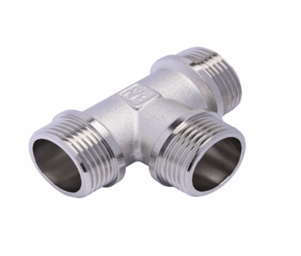 Тройник никелированный 1ш*1ш*1ш (ZEISSLER) TIM (5/30) 1