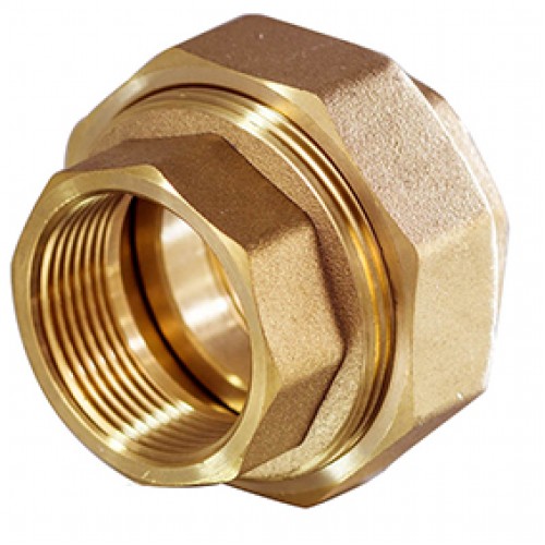 TIM Муфта американка для прямого соединения Латунная 1/2" г/г (10/90 шт.) 1