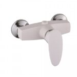 Смеситель для душевой кабины PLAMIX CEZAR-003 SET WHITE (с шлангом, лейкой и кронштейном) (20 шт/ящ)