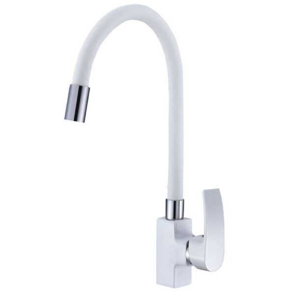 Смеситель кухня MIXXUS MAGNUM 011 (NUT) WHITE-CHR. REFL.WHITE (10 шт/ящ) 1
