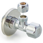 Кран угловой KOER 1/2*3/8 хром  (KR.510) (80шт/ящ)