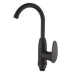 Смеситель для кухни PLAMIX CEZAR-011-B SET MATTE BLACK (с подводкой) (20 шт/ящ)