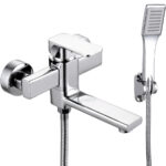 VIEIR Смеситель для ванны V113531 однорычажный с с коротким поворотным изливом (хром) (10/1шт)