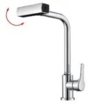 Смеситель кухня CHAMPION MOZ-014 CHROME с выдвижной лейкой 4 реж. из нерж. ст. (цв. хром) (10 шт/ящ)