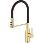 Смеситель для кухни MIXXUS PREMIUM SUMMER 017 BRUSHED GOLD REFL.BLACK (Цвет мат.зол.+сил.изл.чер.)(8
