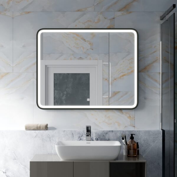 Premier Black 100*80 зеркало c подсветкой 1