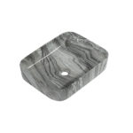 Shell-0619 Grey Stone раковина керамическая накладная (51,5*40*13)