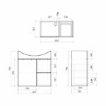 Камилла 70 тумба напольная, (раковина Балтика-70) 3