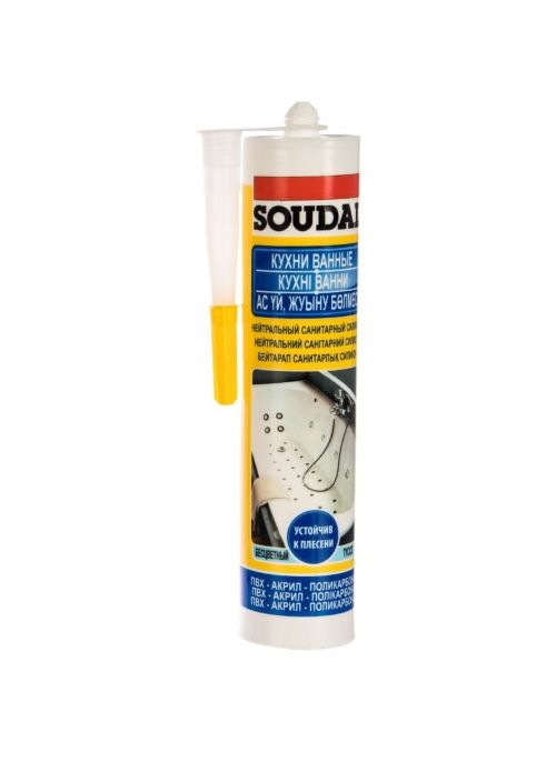 Санитарный силикон нейтральный бесцв. 280 мл  (15шт) SOUDAL 1