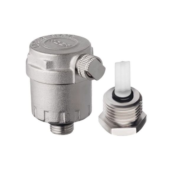 KOER KR.1246 - 1/2" Воздухоотводчик автоматический прямой с обратным клапаном (48 шт/ящ) 1