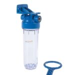 Корпус 10SL ХВС 1" прозрачный, ключ и скоба. FHPR1  Кит. (12)