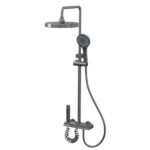 Душевая колонна со смесителем CHAMPION PBD-009-J GRAPHITE с КНОП.ПЕРЕКЛ.из алюм.,4 реж.(Цвет графит)
